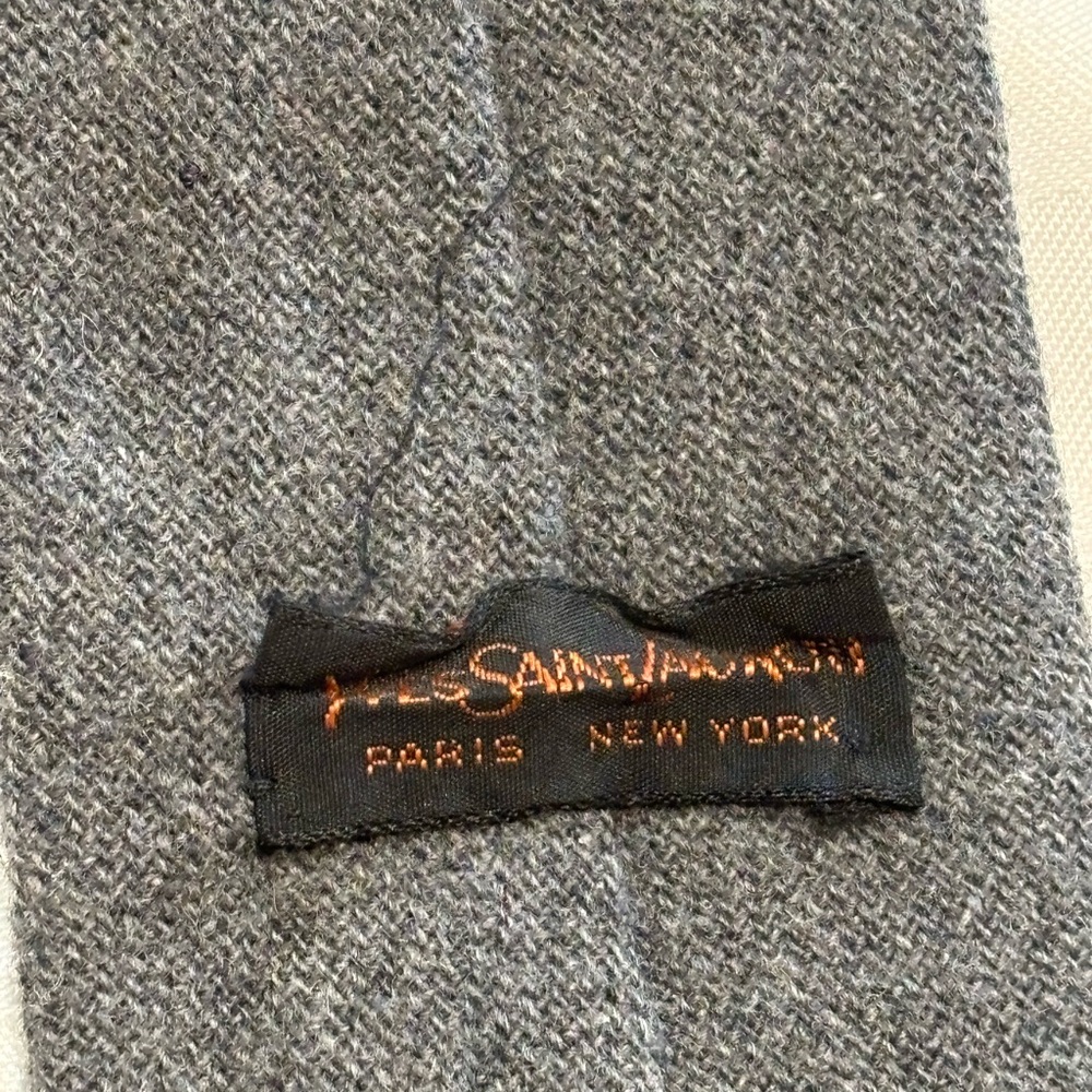 Yves Saint Laurent Dark Gray Tie (Good Condition) - Picture 5 of 6